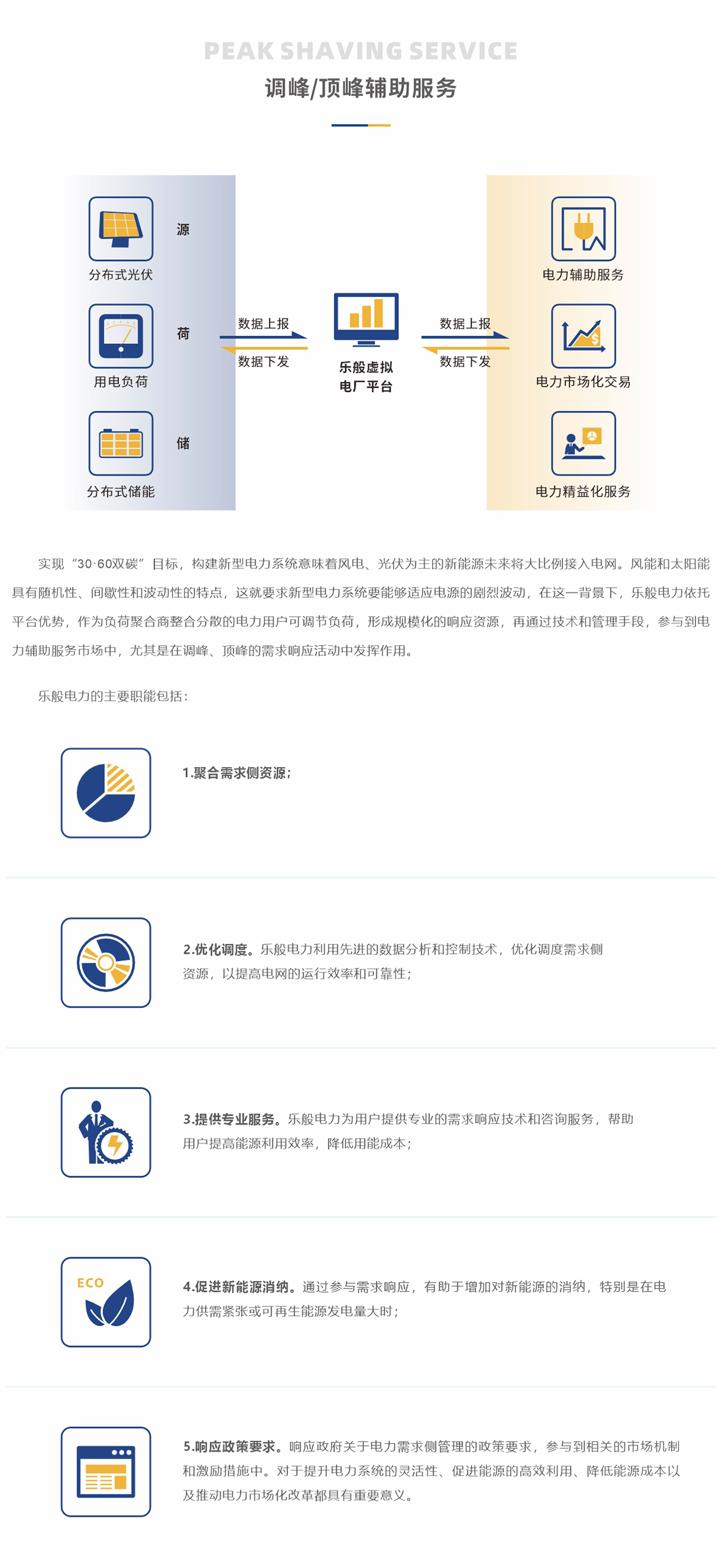调峰/顶峰辅助服务